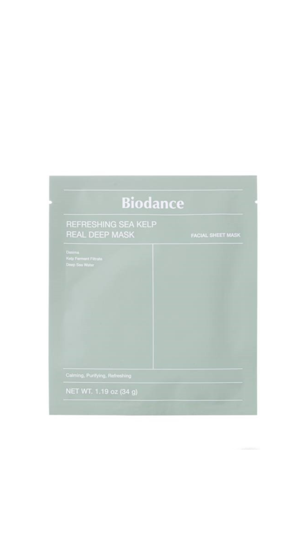 Гідрогелева маска для обличчя BIODANCE Refreshing Sea Kelp Real Deep 34g 