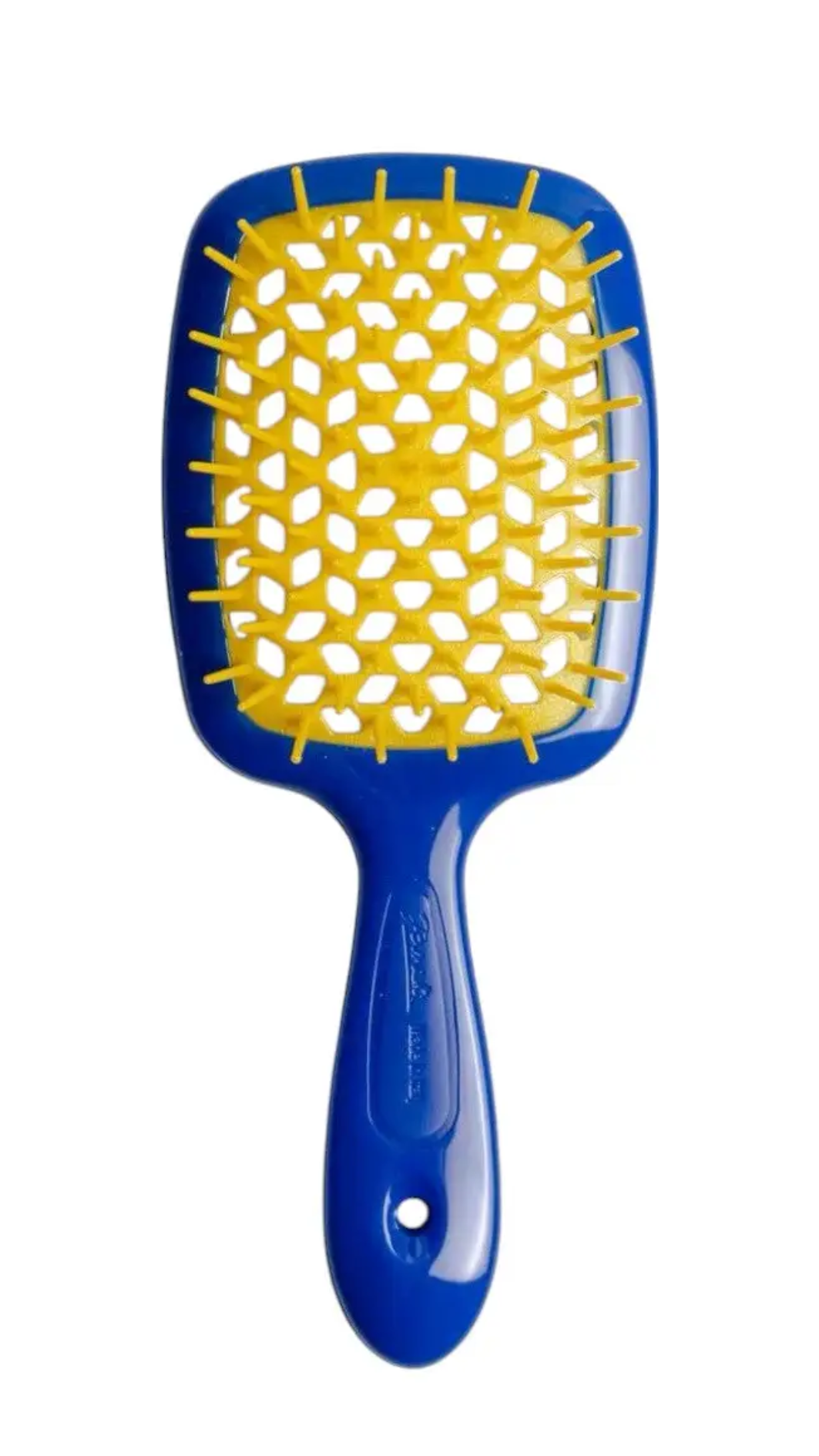 Гребінець Janeke Superbrush Standart СИНІЙ З ЖОВТИМ