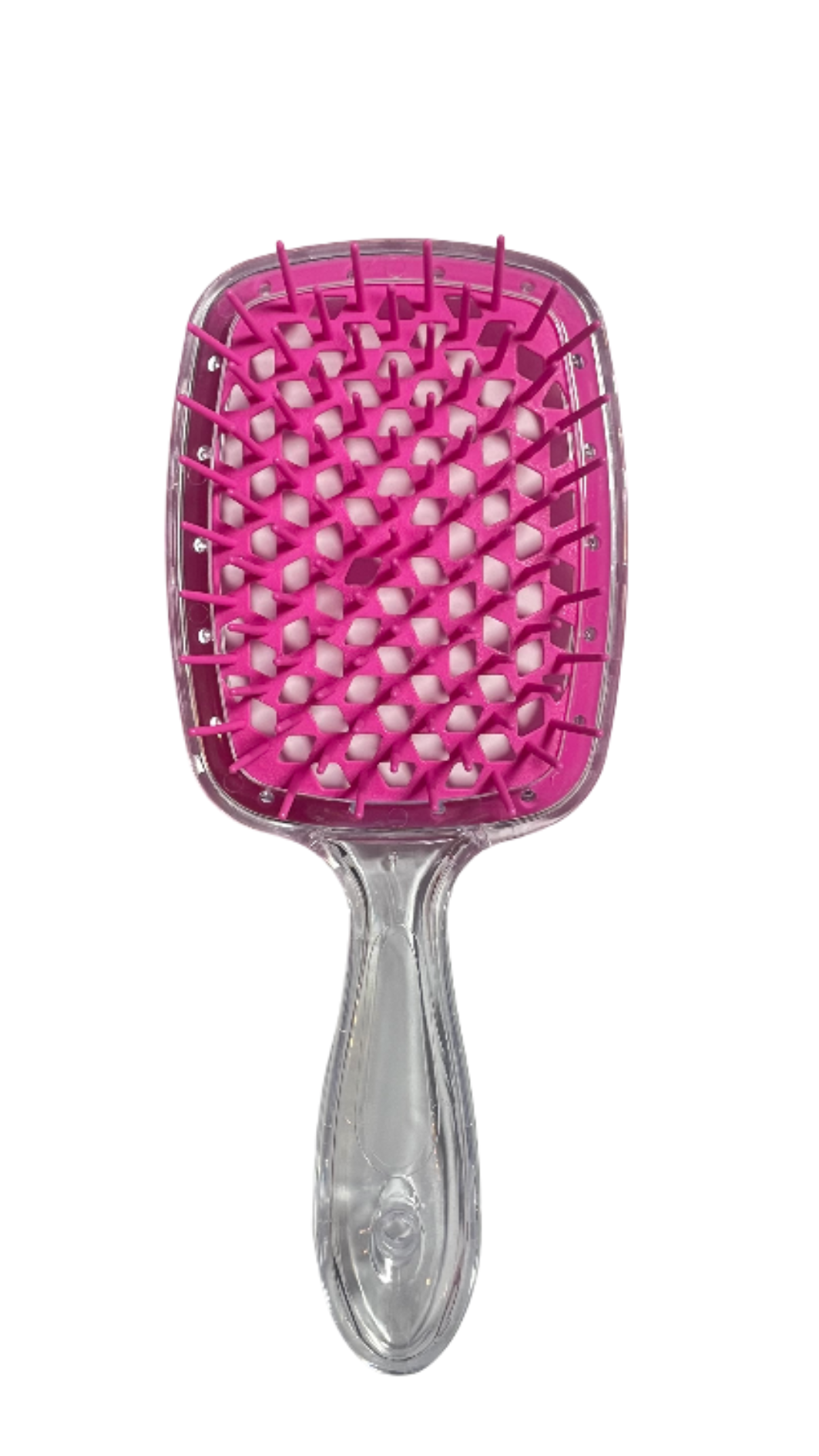 Гребінець HOLLOW COMB ПРОЗОРИЙ З МАЛИНОВИМ