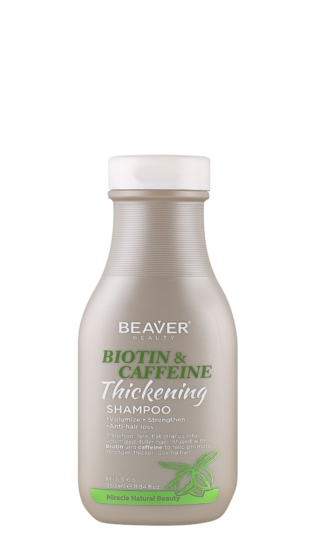 Шампунь проти випадіння волосся BEAVER Biotin & Caffeine Thickening 