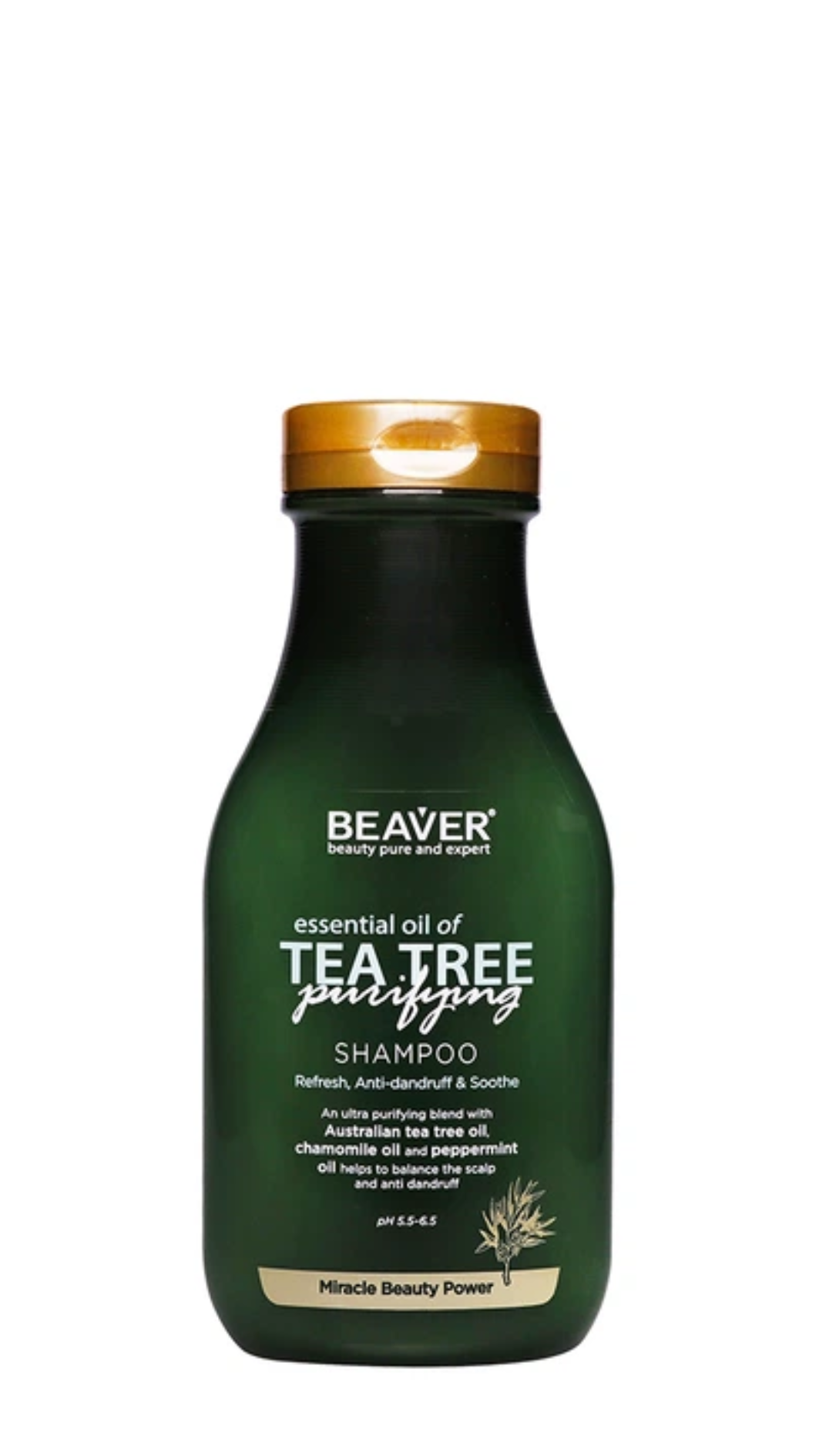 Шампунь для жирної шкіри голови олією Чайного дерева BEAVER Essential Oil of Tea Tree 350ml