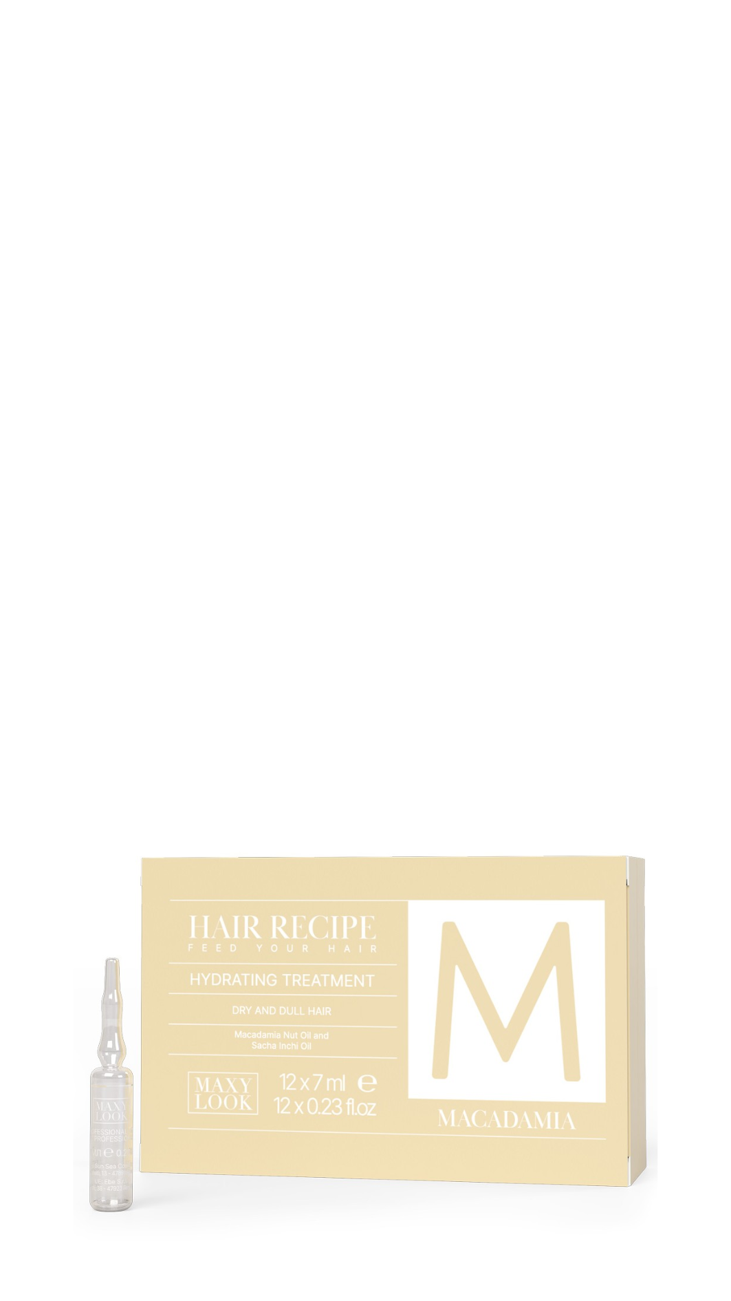 Незмивні ампули  MACADAMIA Hydrating MAXY LOOK для сухого волосся 