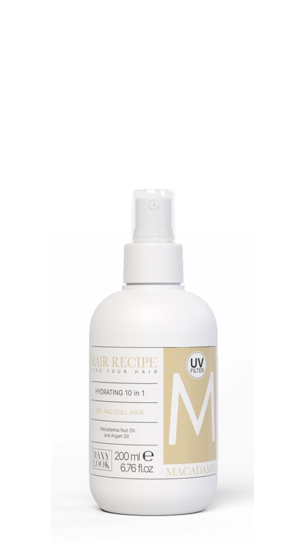 Незмивний спрей 10в1 MACADAMIA Hydrating MAXY LOOK для сухого волосся 